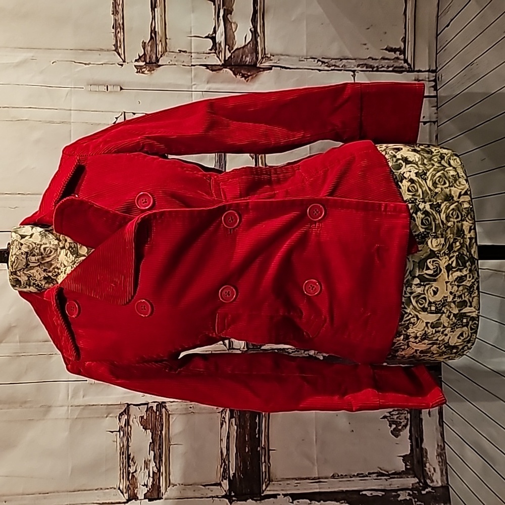 NWT GAP ReD CoRDuRoY PeaCoaT SiZe SMaLL